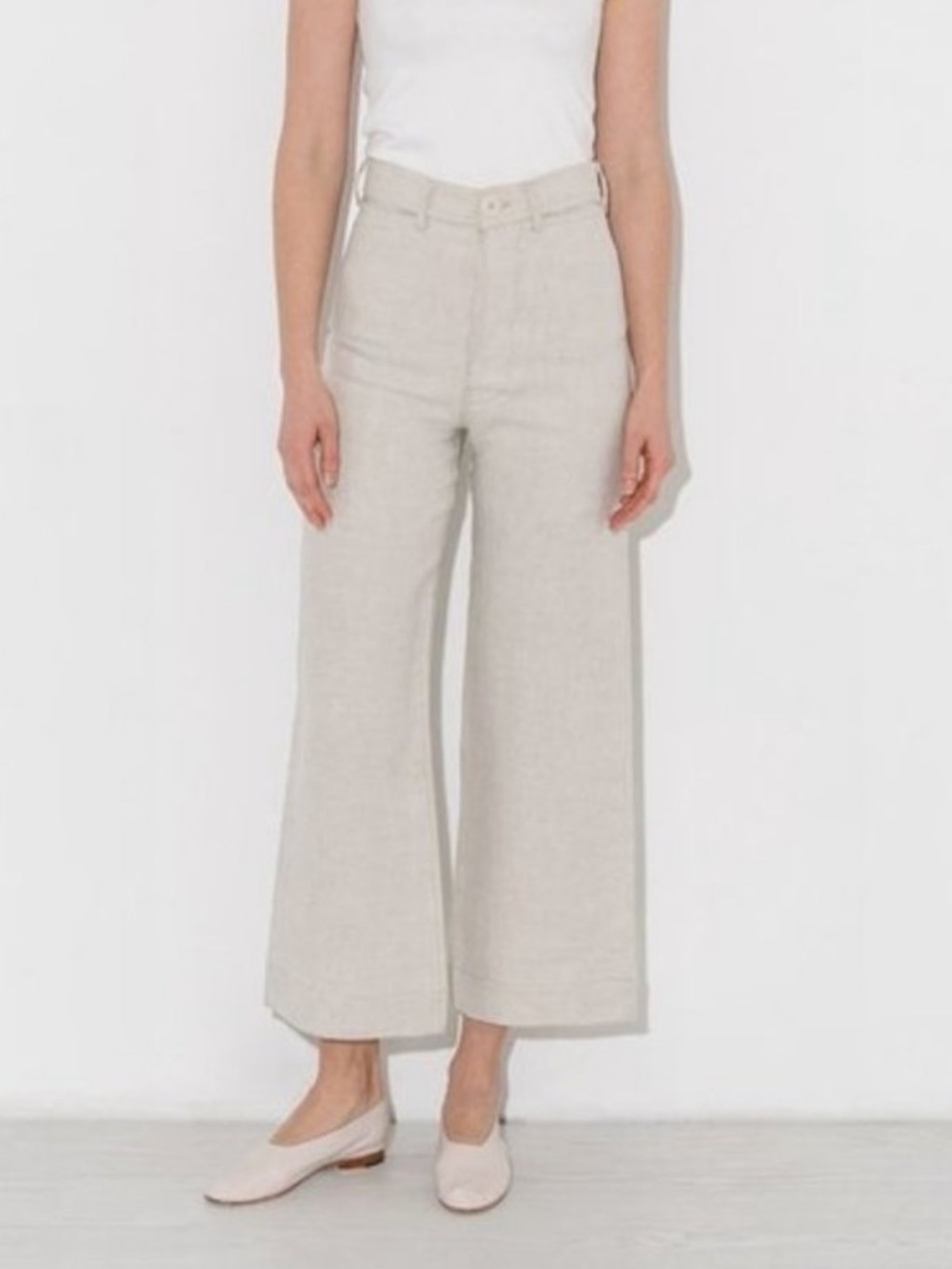 Jesse Kamm Sailor Ankle Pants in Linen Size 4